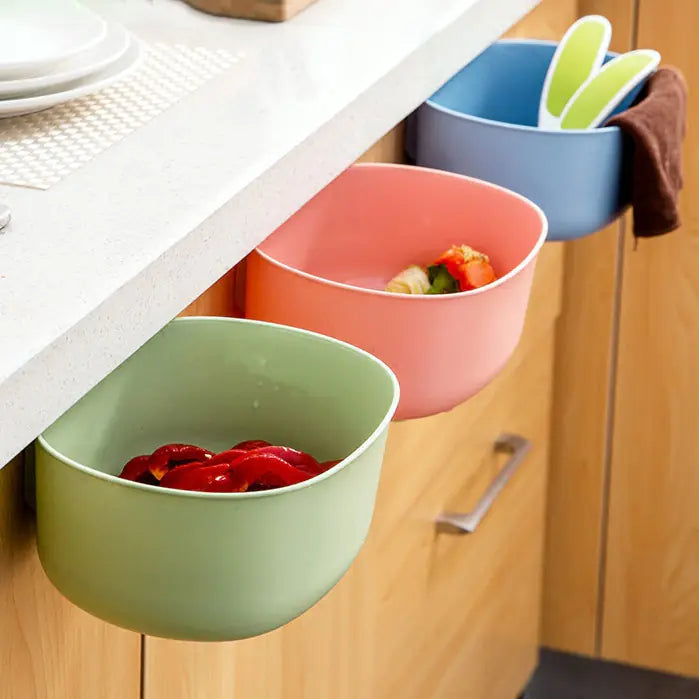 Stylish Large Hanging Kitchen Trash Can with Lidless Design