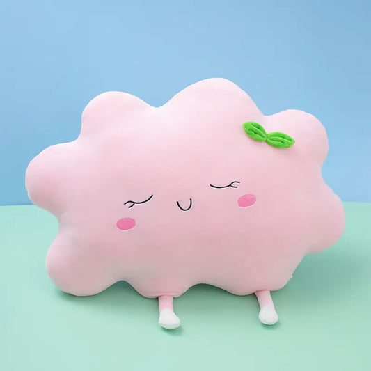 Kawaii Sun and Cloud Plush Pillow for Home and Office