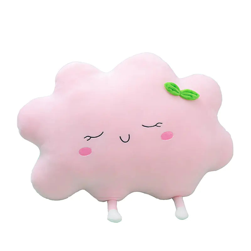 Kawaii Sun and Cloud Plush Pillow for Home and Office